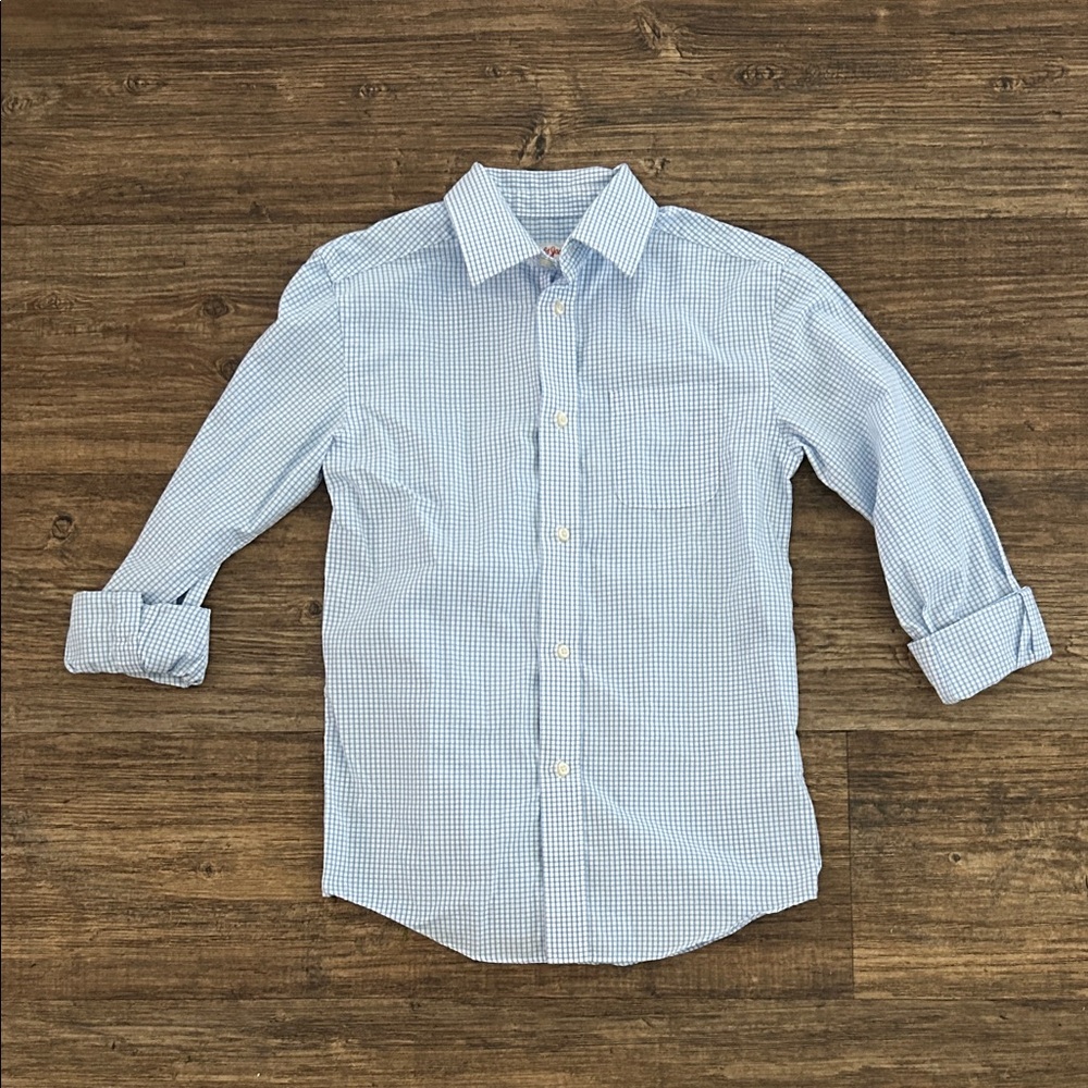 Cat & Jack Boys Sky Blue Checkered Shirt
